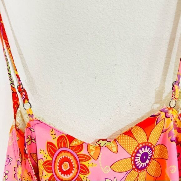 EUC Josie Natori  Y2K Vintage Orange Print Cami XL - Picture 3 of 6